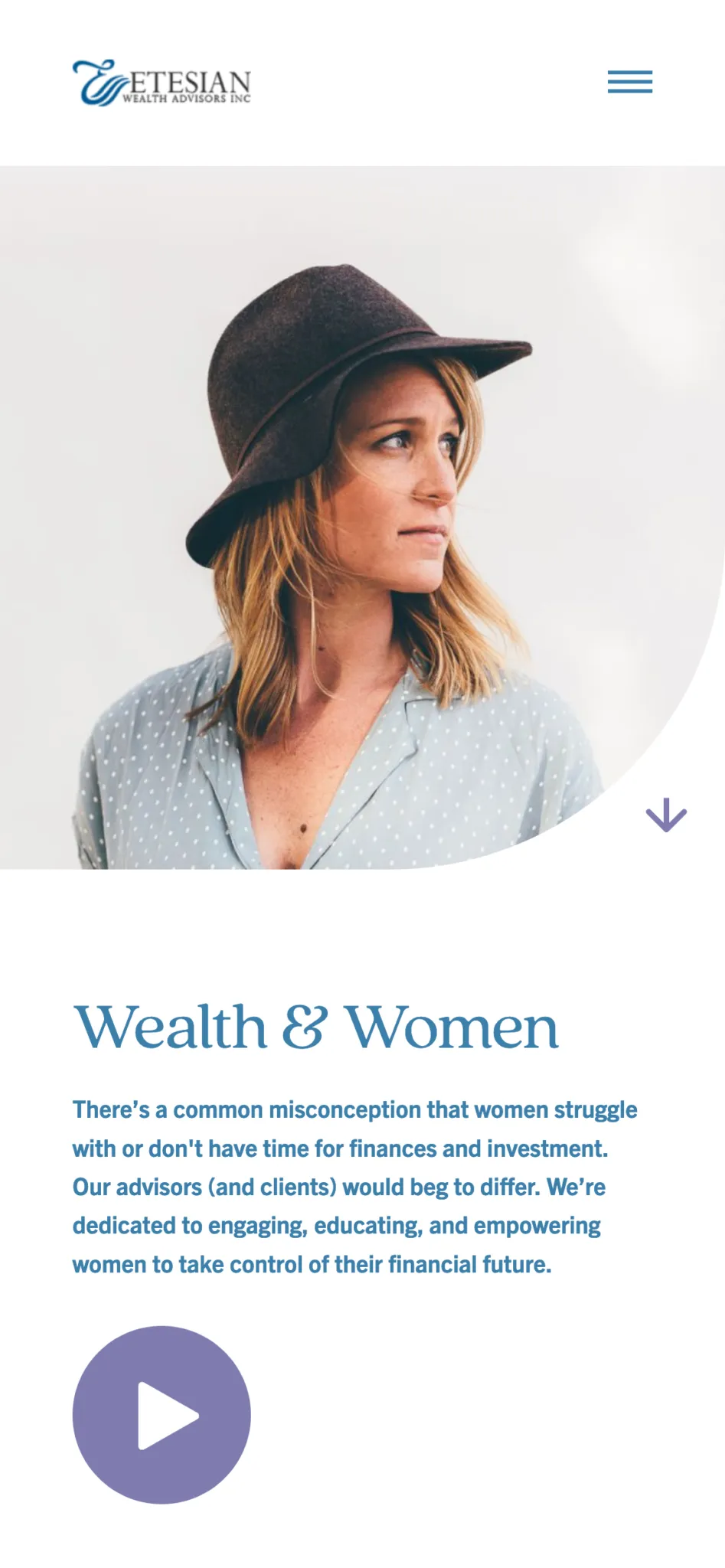 Etesian Mobile Website - Women & Wealth